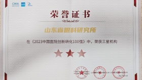 《2023中国医院创新转化100强》公布 | 山东省眼科研究所入围百强、PCT申请量TOP20！